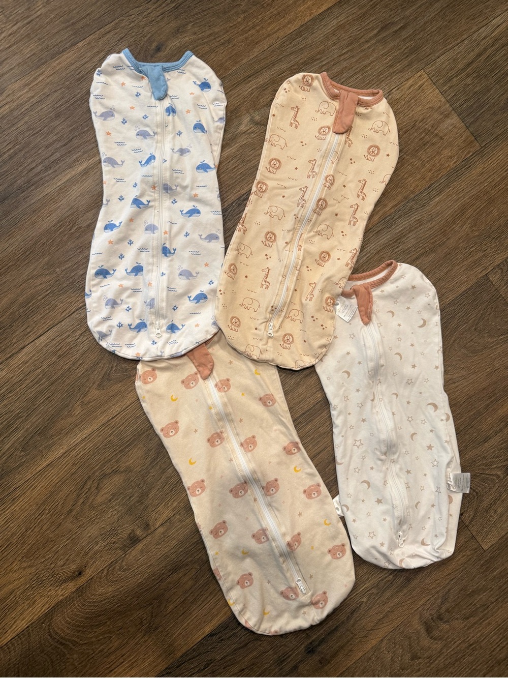 Baby Swaddle Arm-In Zipper Sleep Sack- Set of 4